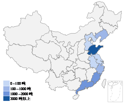 图4. 2019年中国牡蛎出口量的空间分布.png